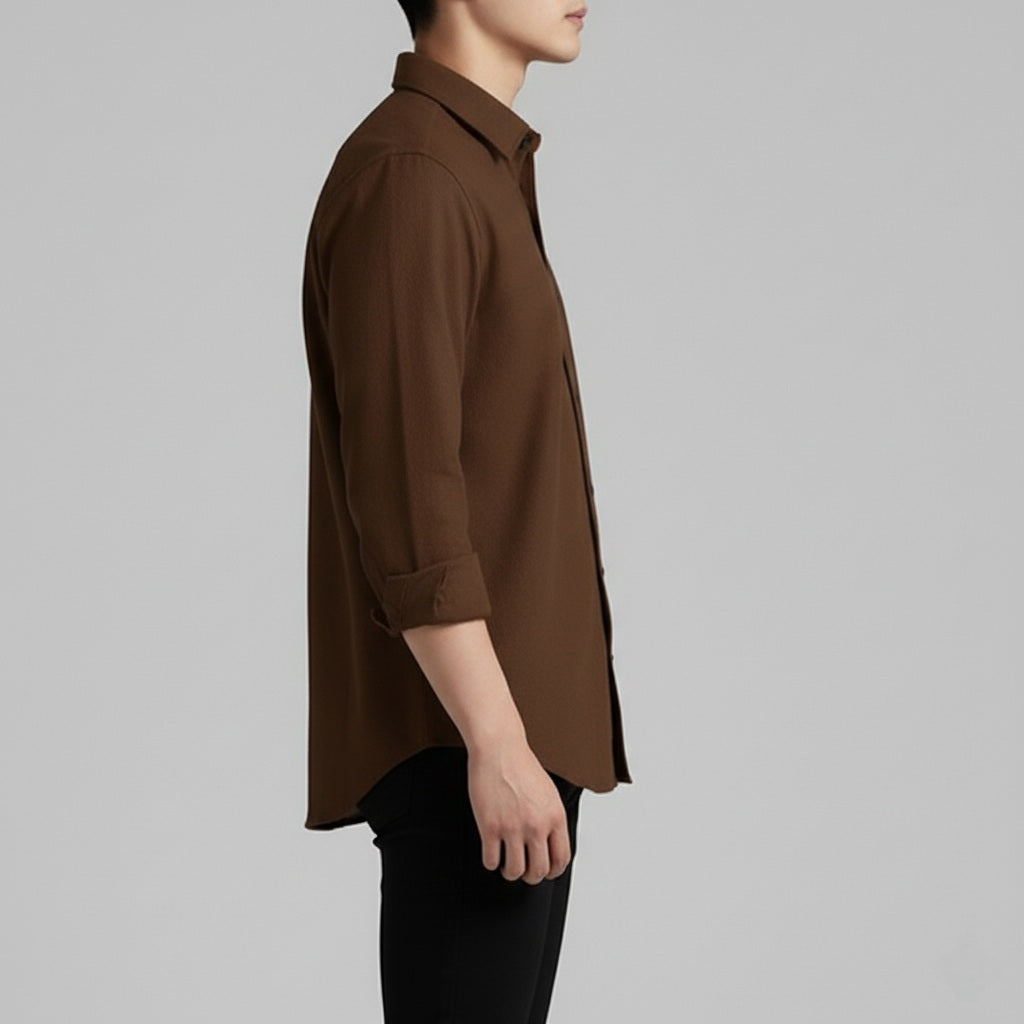 The Heritage Brown, Button-Down Shirt